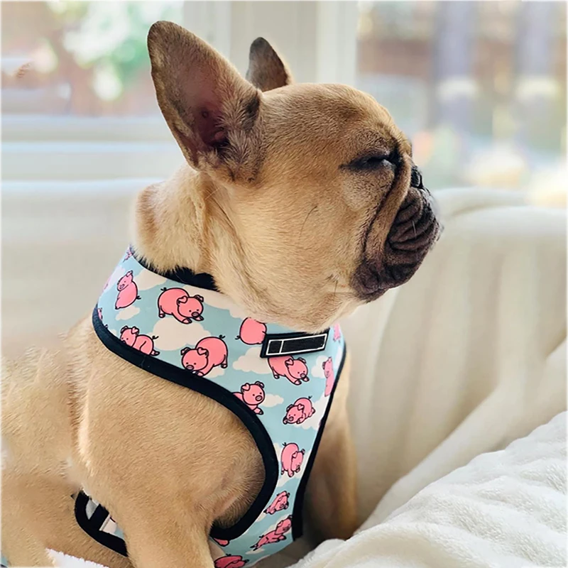 Pink Pig Small Dog Harness With Pull Dog Vest Harnesses For Medium Small Dogs Harness Leash Set Pets Puppy French Bulldog Pug