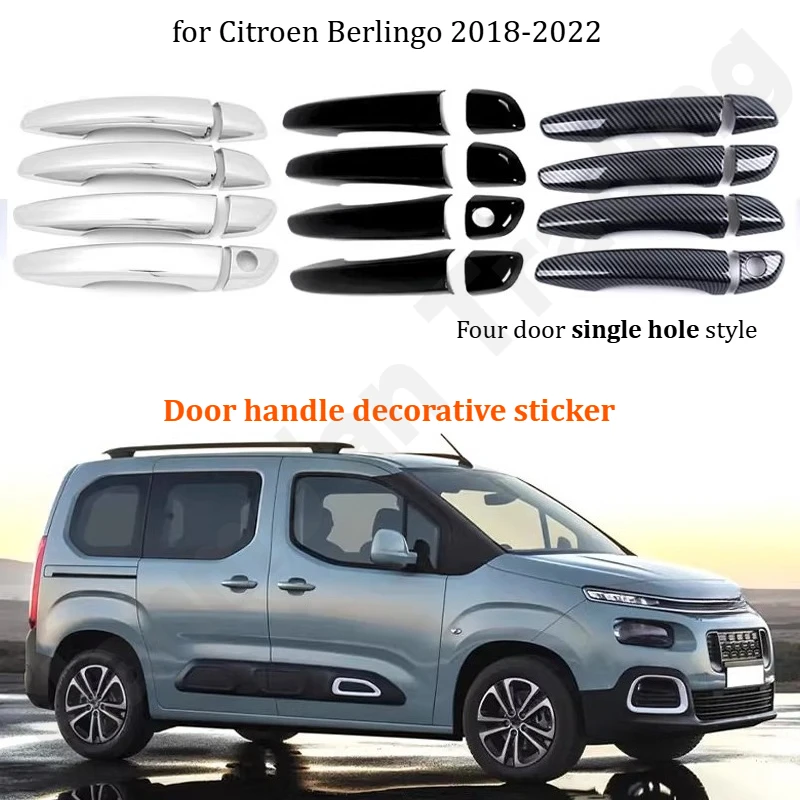 

Декоративная наклейка на ручку двери/защитная наклейка от царапин/аксессуары для улучшения внешнего вида для Citroen Berlingo 2018-2022