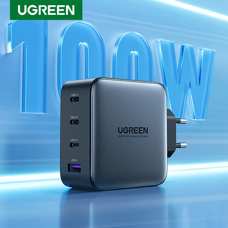 UGREEN USB Charger 100W GaN Charger for Macbook tablet Fast Charging for Xiaomi USB Type C PD Charge for iPhone 15 14 13 12 Pro