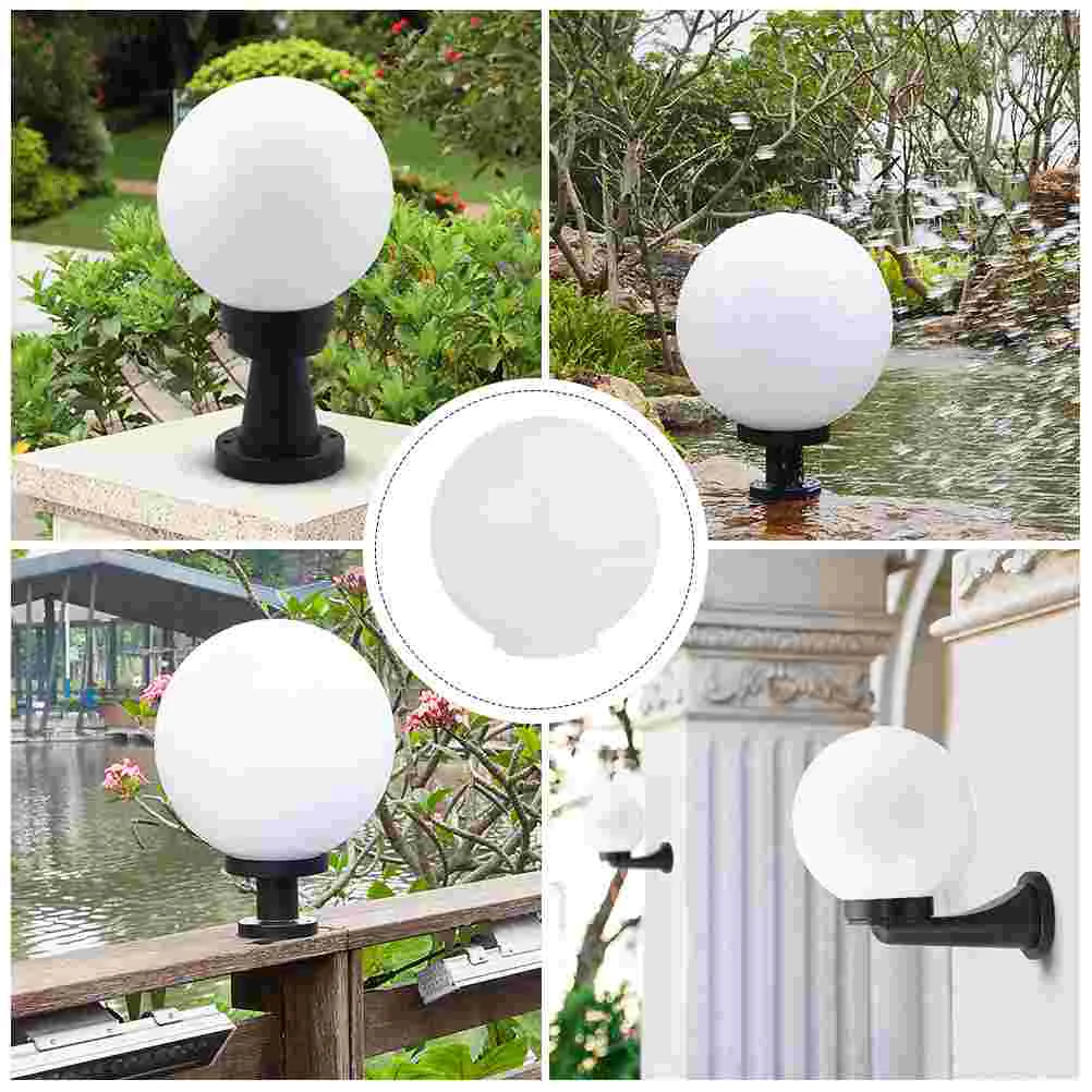 Lamp Globe Shade Light Cover Replacement Acrylic Post Globes Lampshade Outdoor Whiteshades Ceiling Fixture Table Covers