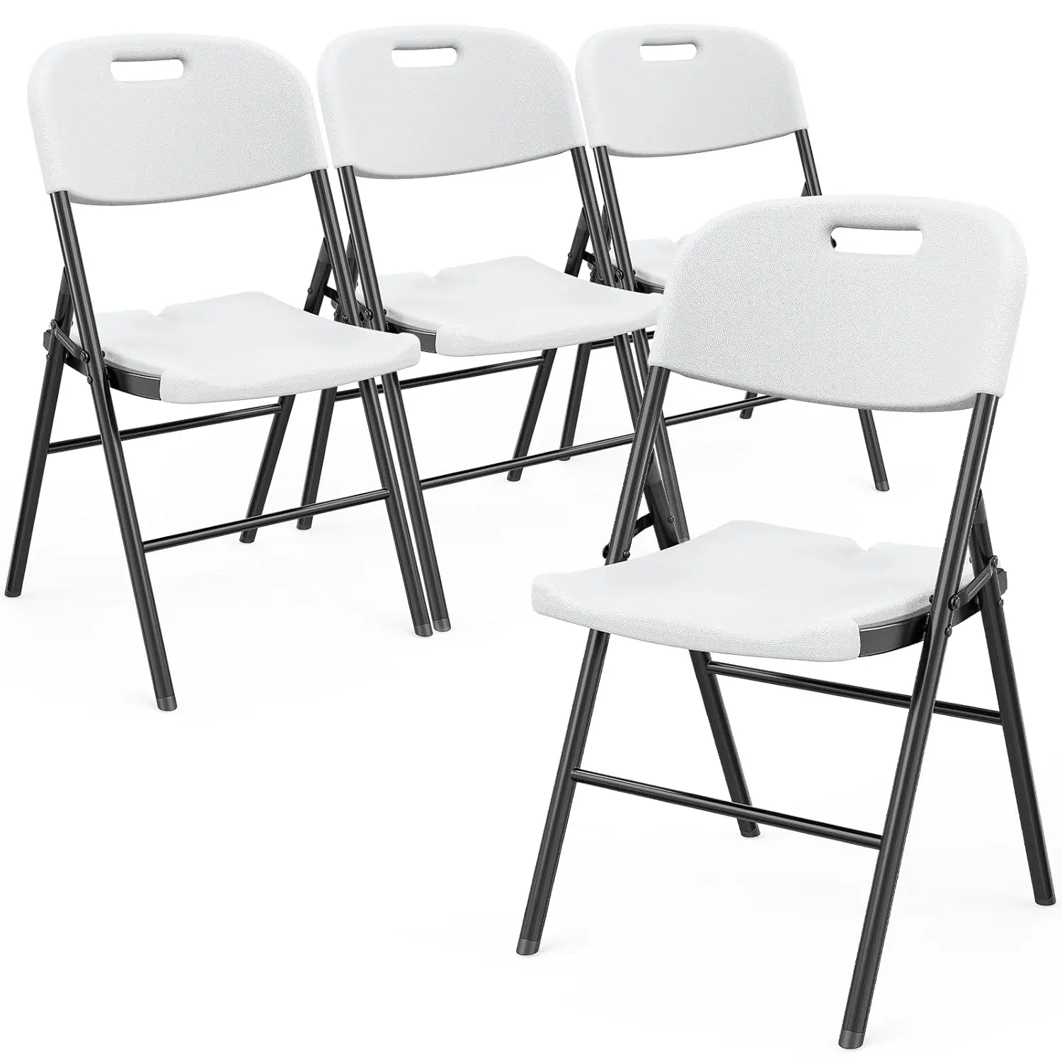 

Folding Chairs, Portable HDPE Plastic Seats with Steel Frame for Indoor Outdoor Outside Office Wedding Party, Customized