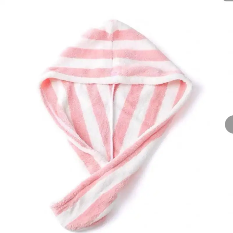 

Premium Striped Hair Wrap: Ultra-Absorbent & Swift-Drying Turban for Ladies, Exquisitely Soft Hair Cap for All Hair Lengths