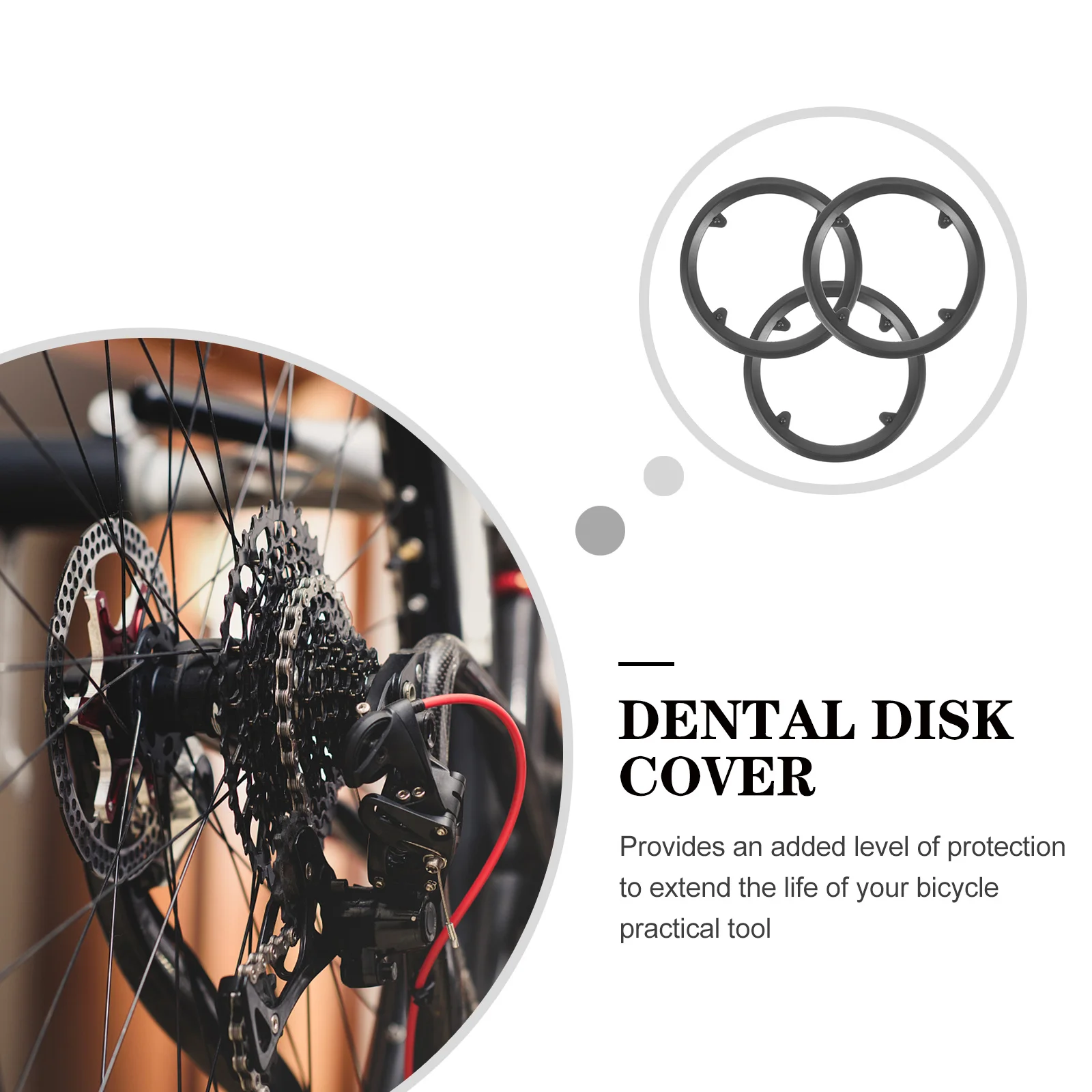 

3pcs Guard Protector For Road Bicycle Chainring Guards Mountain Bike Chain Protective Ring Lightweight Durable Chain Oil