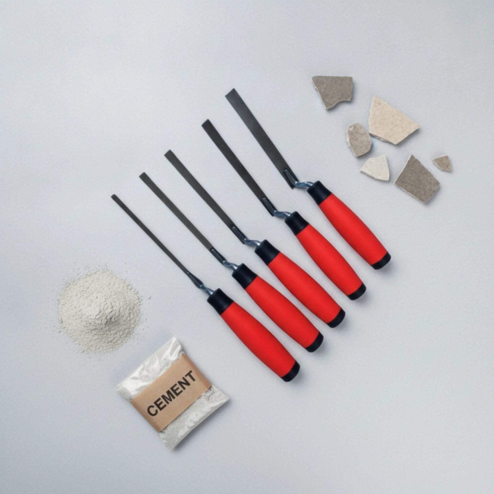 5 Pieces Narrow Putty Tool Straight-Edge Putty Tool with Wooden Handle Scraper Flexible Spatula Rust-Proof for Plasterers