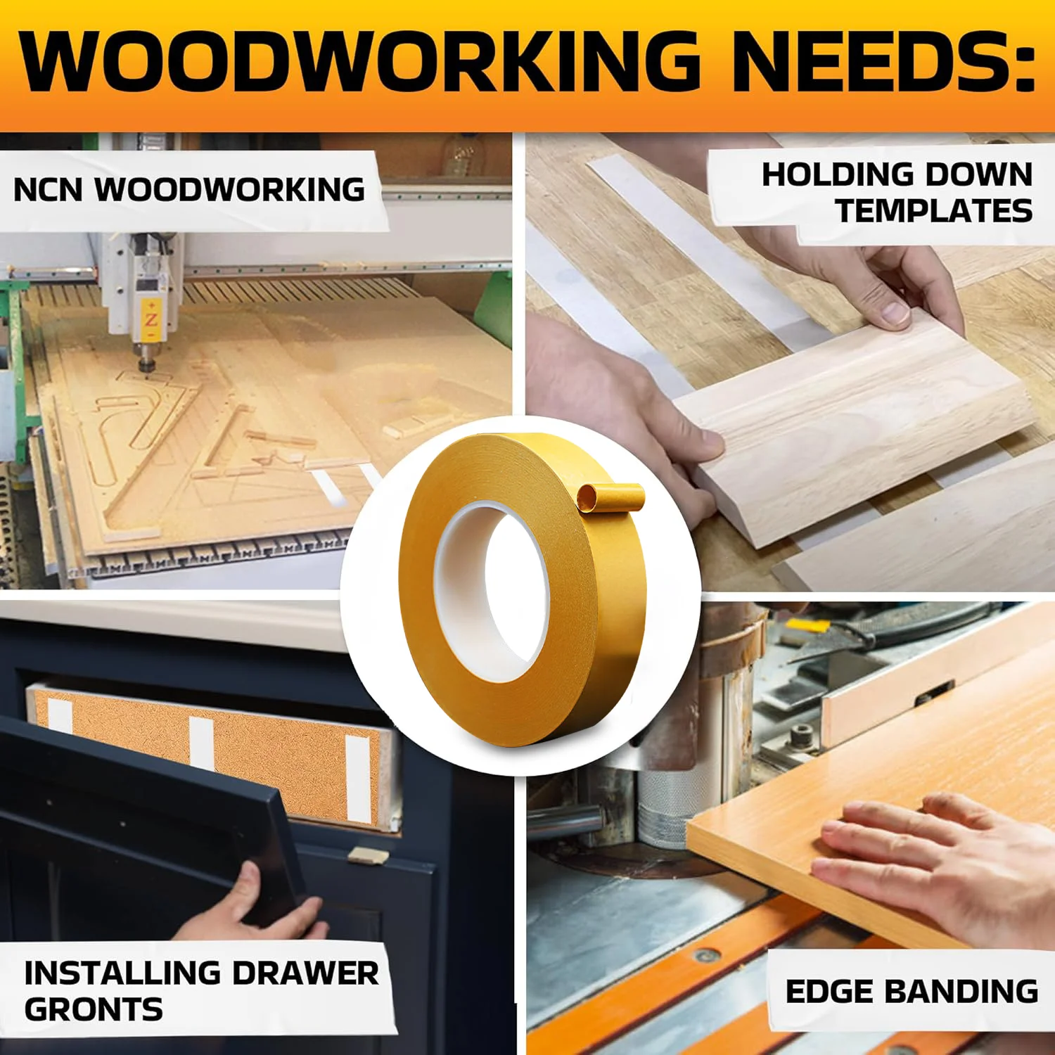 Cinta adhesiva de doble cara PET resistente al calor, 0,05mm de espesor, transparente, sin rastro, súper adhesivo, fuerte resistencia a altas temperaturas