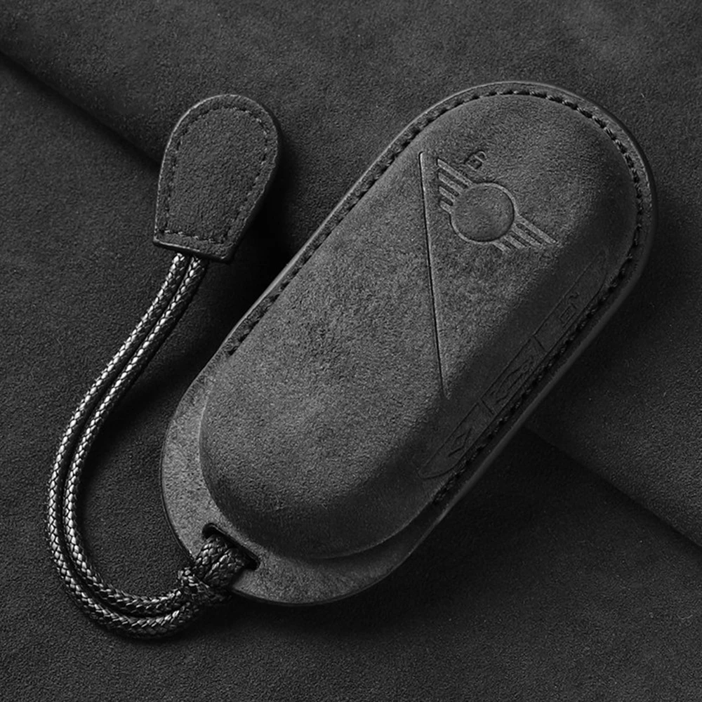 

Suede Key Fob Cover For MINI 2024-2025 Soft Touch Smart Key Case Protector Shell Interior Black Automotive Accessories key case