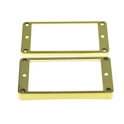 Dopro Humbucker Pickup Ring Flat/Curved Base Humbucker Pickup Frame fits Epiphone Les Paul Gold/Chrome