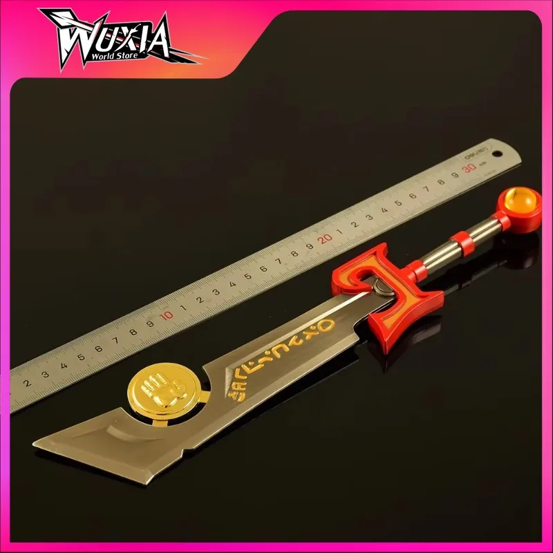 New 30cm World of Warcraft Corrupted Ashbringer Magni Bronzebeard Tirion Fordring Metal Desktop Model Collection for Gifts Toys