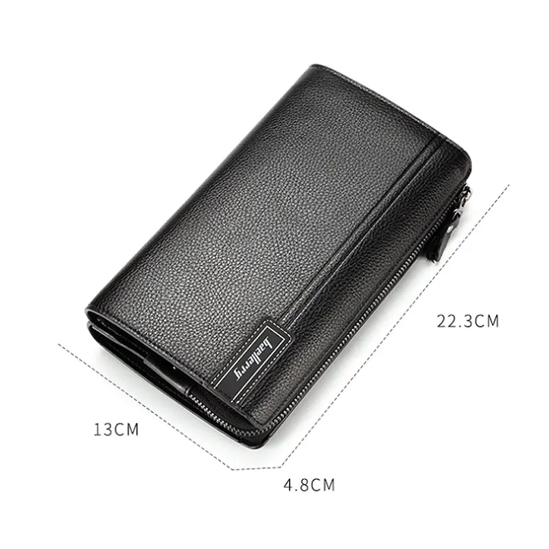 Baellerry New Men Phone Bag Wallets Big Capacity Handbags Male Wallets Card Holder Passport Case Multifunction Men's Wallet