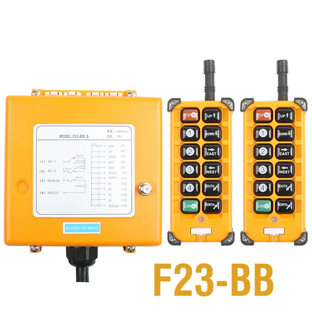 

1 receiver+ 2 transmitter F23-BB Industrial Wireless Radio remote controller switch speed control Hoist Crane Control Lift Crane