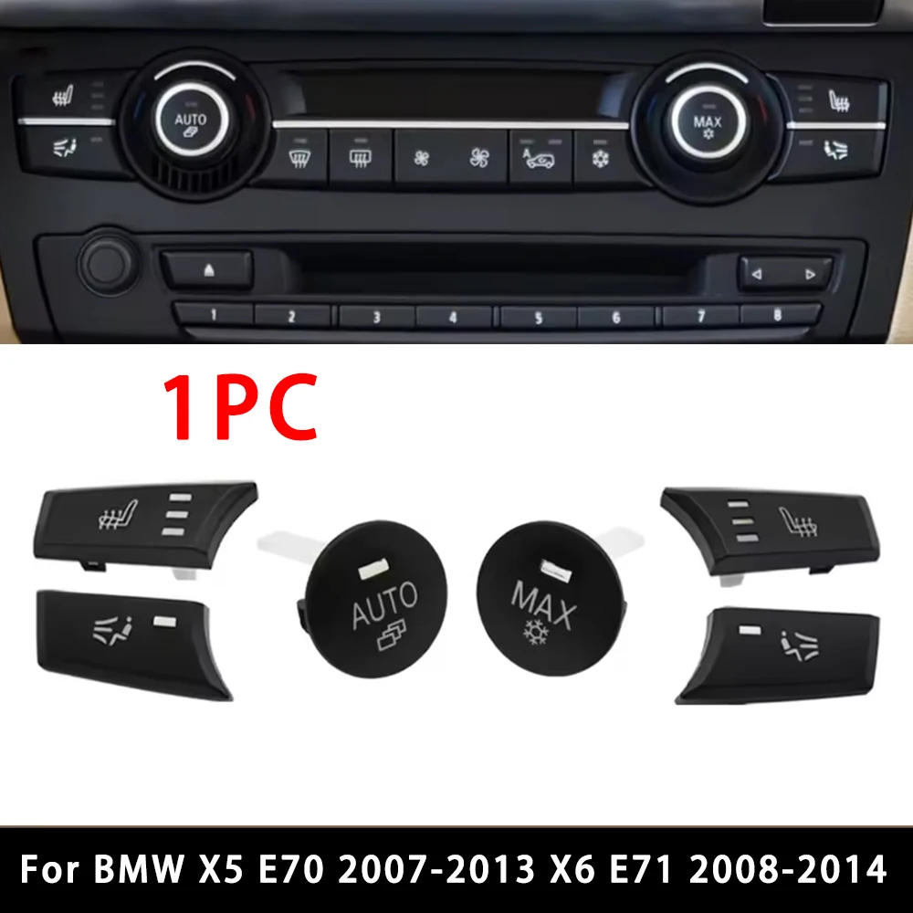 

For BMW X5 E70 2007-2013 X6 E71 2008-2014 Dashboard Seat Heating Switch Airflow Direction Button Cover MAX AUTO Knob Cap