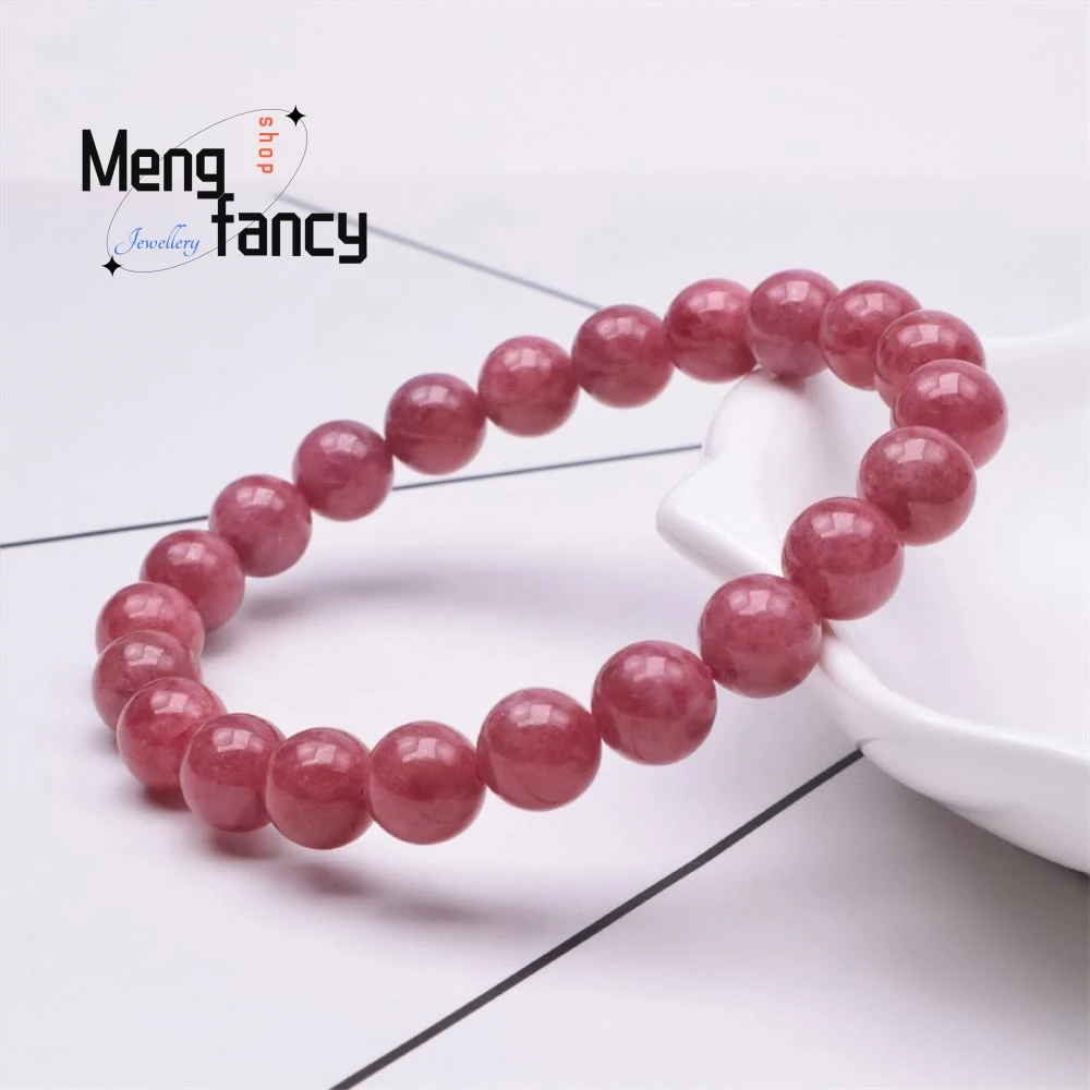 Natural Rose Stone Phyllite Simple Elegant High-grade Bracelet Exquisite Couple Fashion Jewelry Sexy Young Girls Holiday Gifts