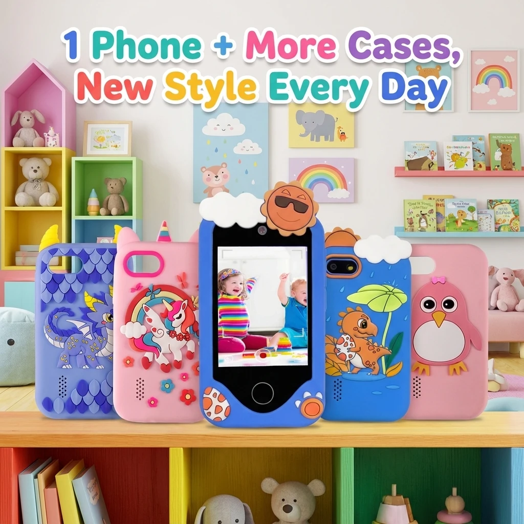 Novo Smartphone Infantil para Crianças, Brinquedo com Tela Sensível ao Toque de 32G, Celular Unicórnio, Reprodutor MP3, Câmera Digital, Brinquedos Educativos para Meninas e Meninos, Presente