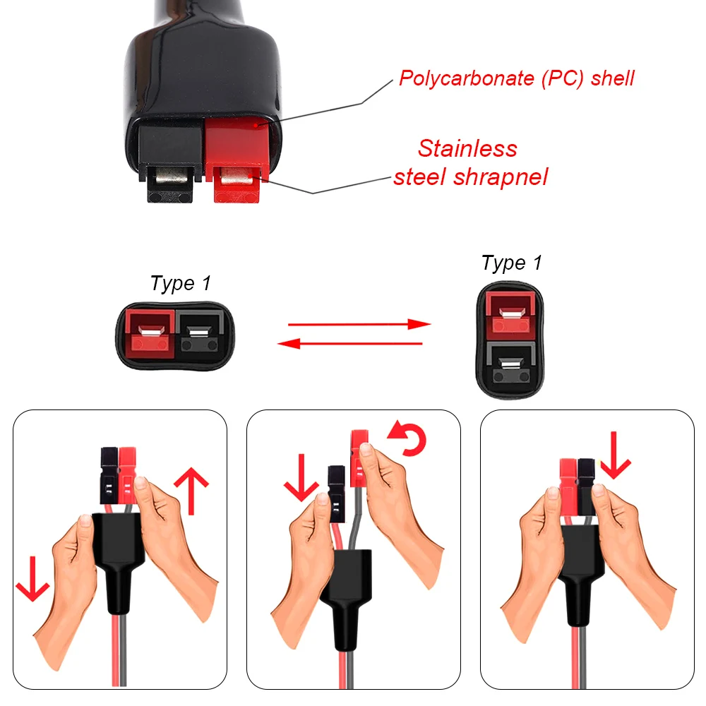 4-in-1 solar panel connector to XT60/DC5521/DC7909 Solar Panel Extension Cable 12AWG Bipolar link silicone tinned copper wire