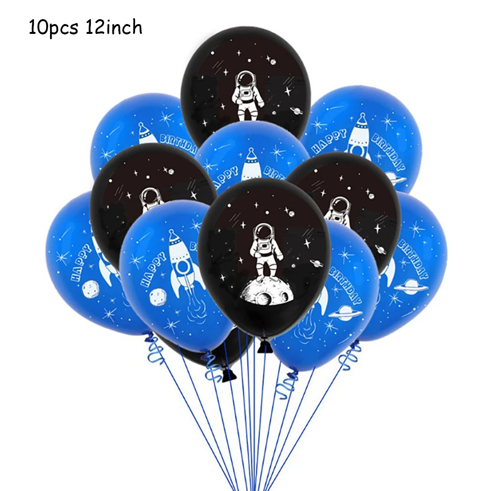 Space Theme  Astronaut Foil Balloon Rocket aircraft Spaceship Galaxy Helium Balloons Birthday Party Decor
