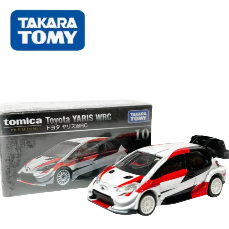 TAKARA TOMY alloy die cast car model Black box No. 10 Toyota YARIS racing car, children's holiday gift, gift for friends.