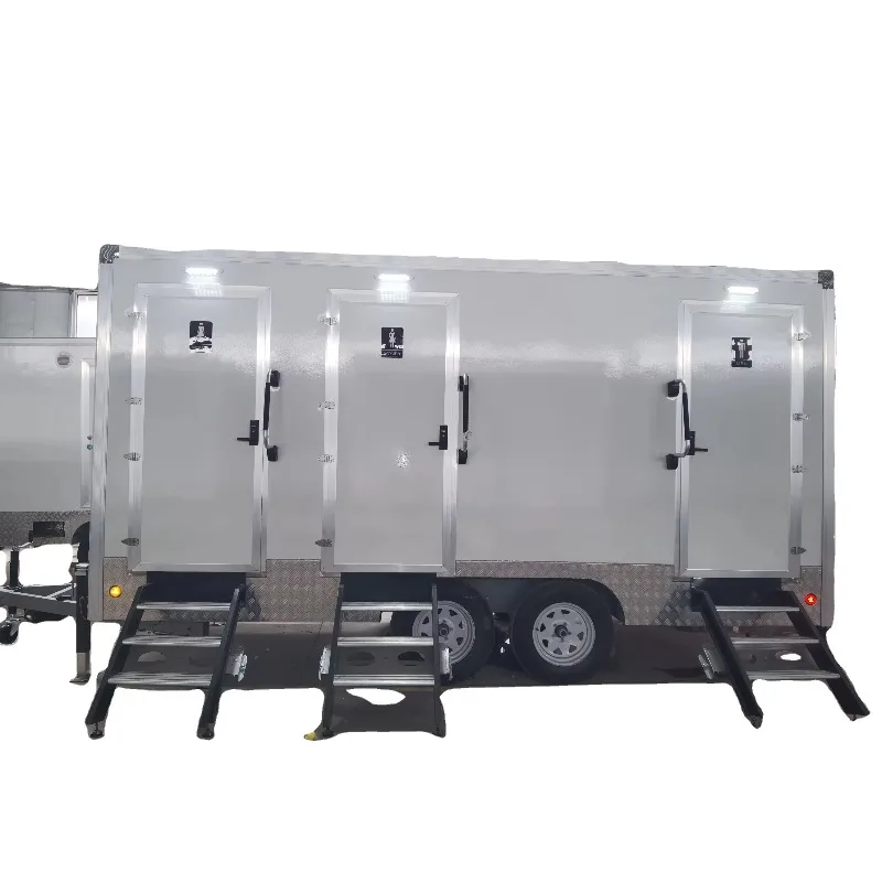 Custom Portable Prefab Mobile Restroom Toilet Trailer, Ideal for Outdoor Scenarios, Wedding Events and Camping Parties