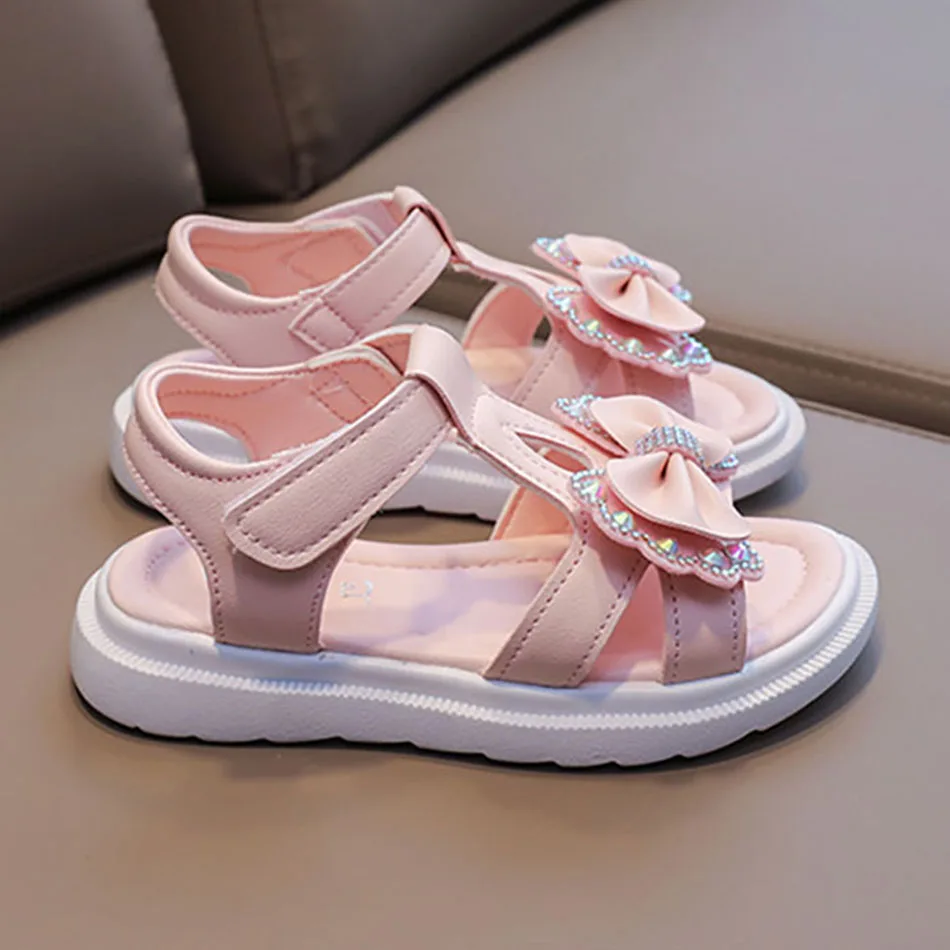 Children Shoes Adorable and Lightweight Girls Sandals Soft-Soled Princess Sandals for Kids with Secure Magic Strap Sandals