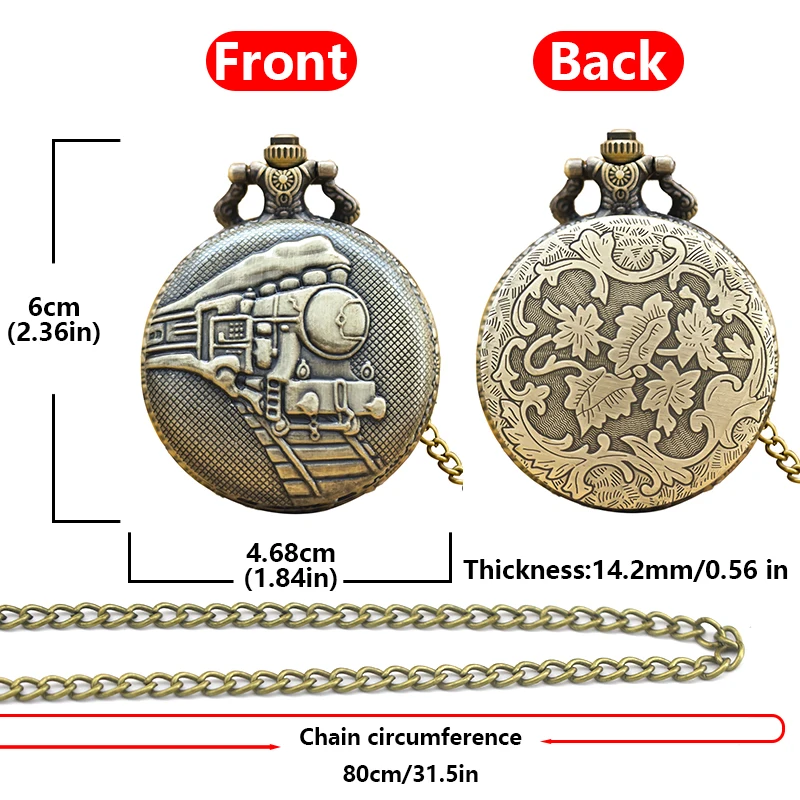 Винтажные бронзовые креативные резная локомотивная цепочка кварцевые карманные часы подарок для мужчин и женщин студентов