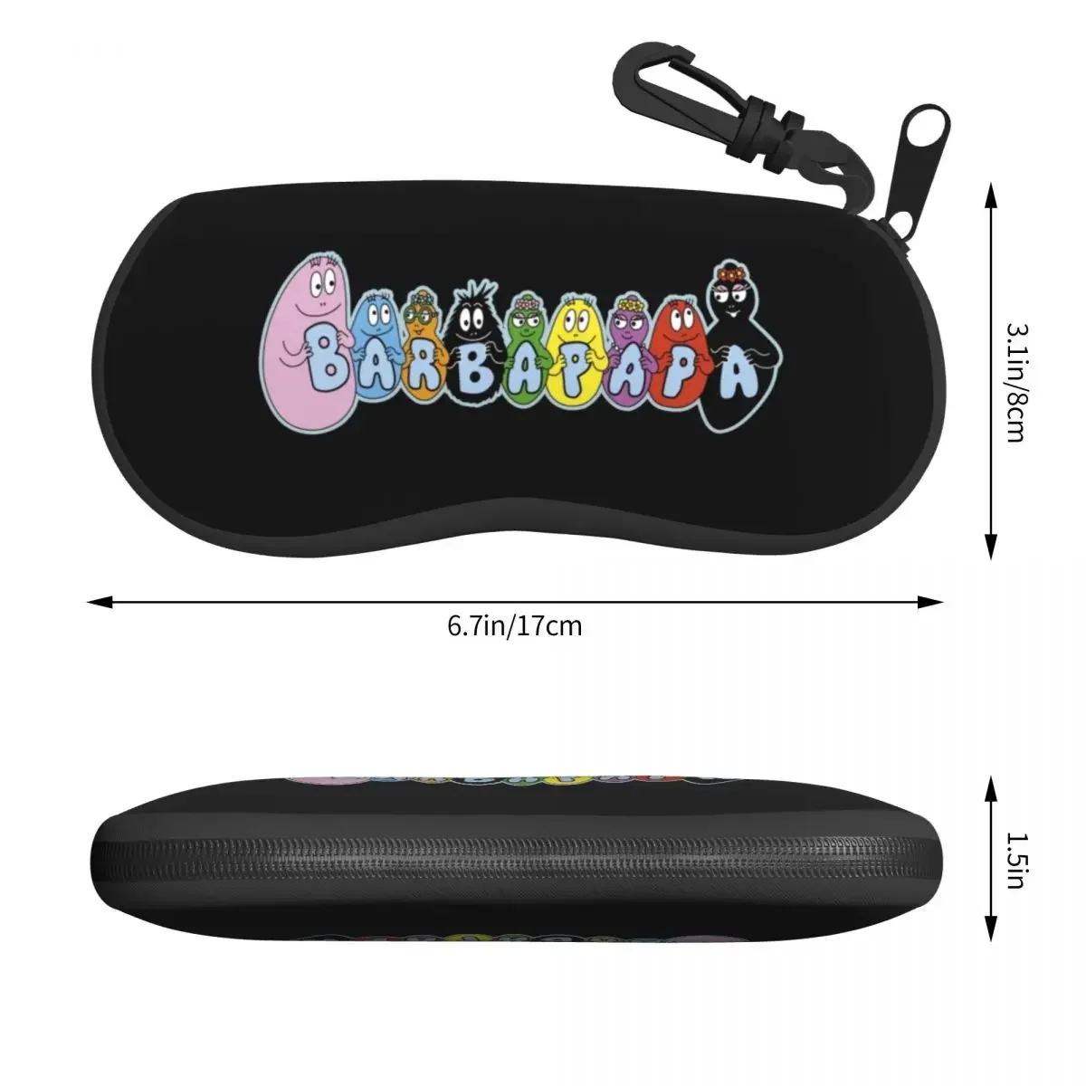 Barbapapa TV Series Sunglasses Soft Case Neoprene Zipper TV Classic Shell Eyeglass Case Custom Protective Box For Glasses