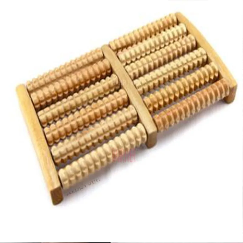 HANRIVER مدلك خشبي بأسنان ملتوية مدلك خشبي مستدير للرعاية الصحية المنزلية، هدية