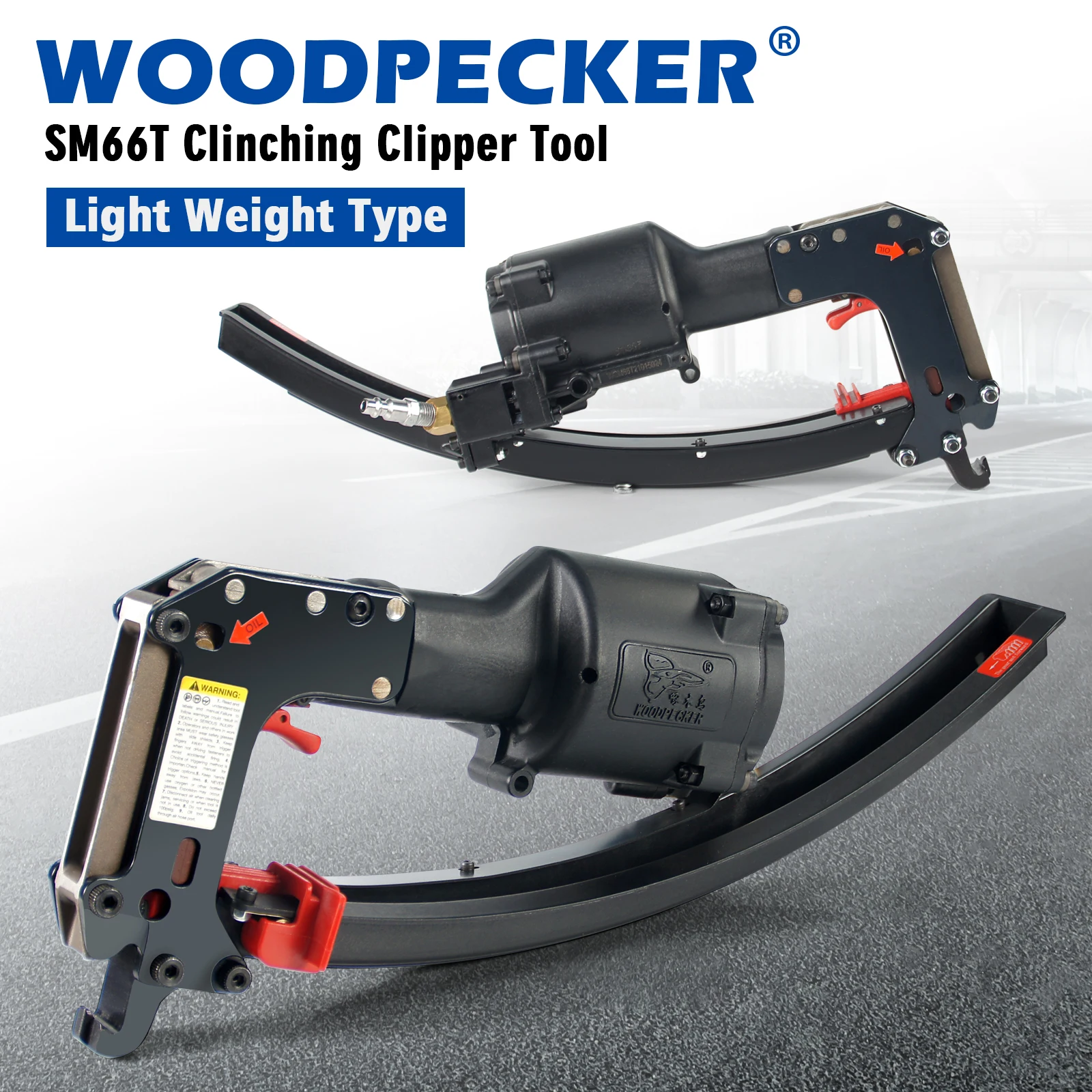 Woodpecker SM66T Pneumatic Clinch Clip Clipper, Vertex Fastening Clipper Gun for Spring Mattress, Car Seat
