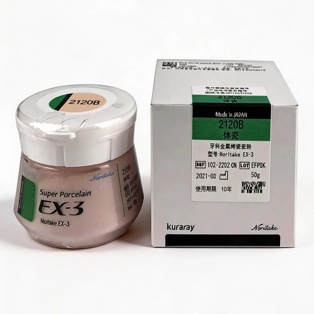 Noritake EX-3 Super Body Porcelain 50g, A1B/A2B/E2/TX Shades for PFM Crown & Bridge Restorations
