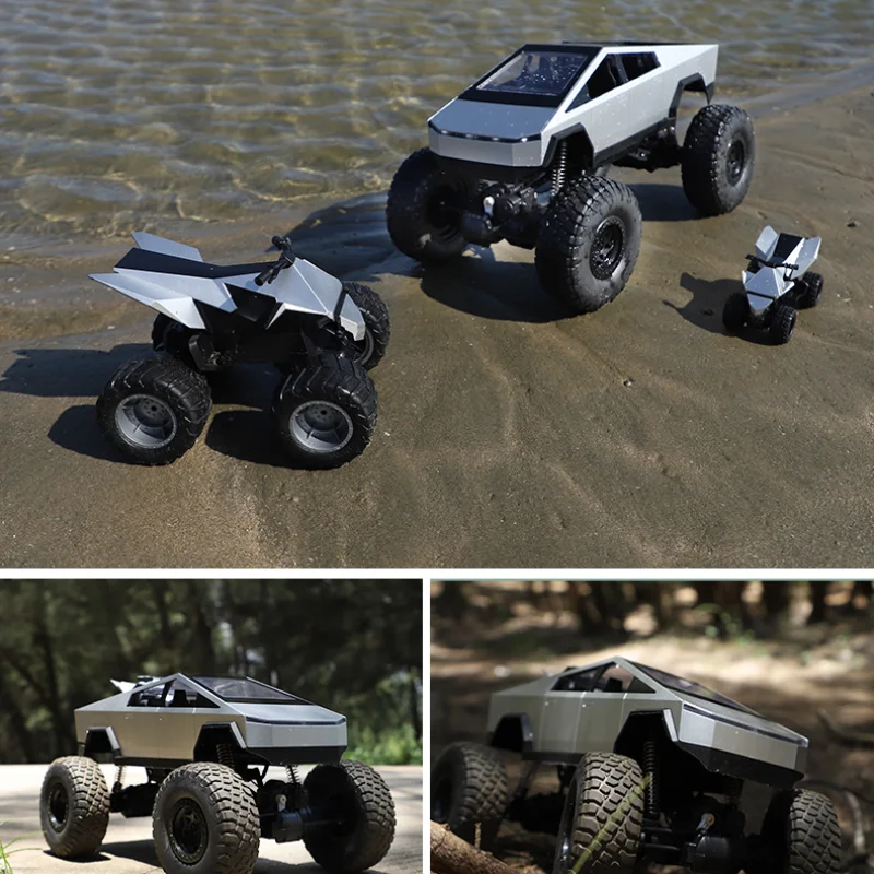 1/14 2.4G RC Motorcycle Truck Beach Off-road High Speed Four-wheel Drive Climbing Vehicle With Lights Sound Kids Toys Boys Gift