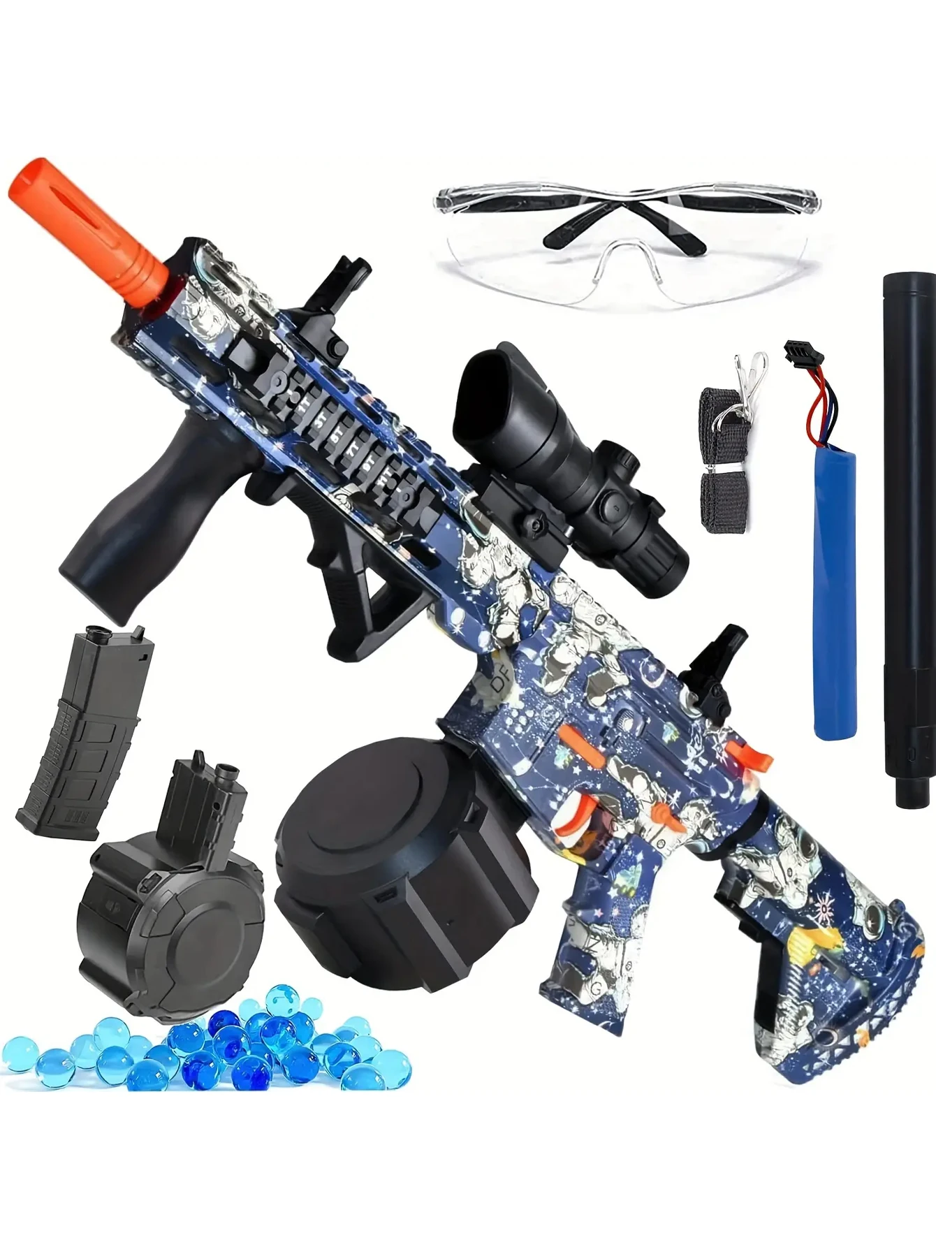 M416 toy gun gel ball blaster outdoor game suitable for Christmas and Halloween gifts does not contain bullets