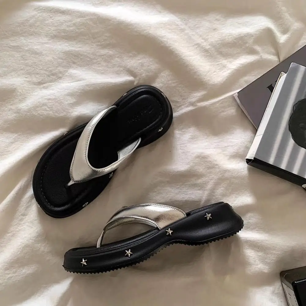 بلون Y2K منصة الوجه يتخبط لينة تو الربيع نعال شاطئ النساء عدم الانزلاق إيفا سميكة سوليد النعال النساء