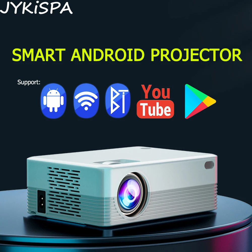 

Smart Portable Home Theater Projector Android 10.0 System Mini Projector with WIFI and Bluetooth Remote for Home Cinema Movie