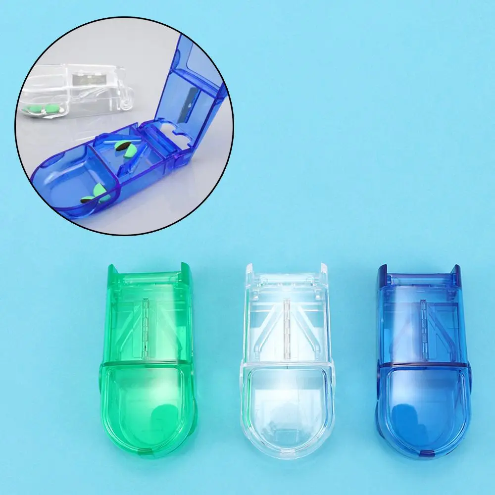 

Container Pill Case Tablet Cutter Splitter Home Pill Storage Safety Medicine Cases Pill Cutter Splitter Storage Box Drug Box