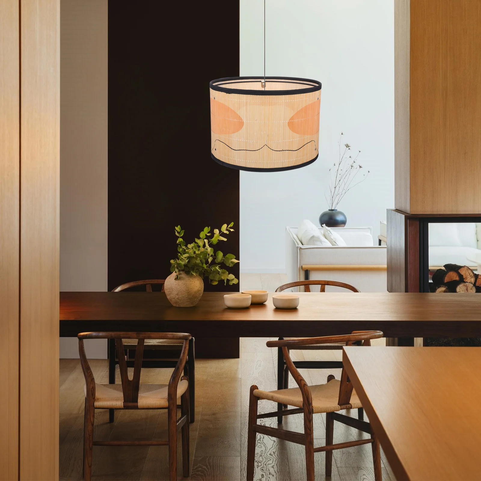 

Bamboo Lamp Shade Cover For Ceiling Hanging Lamp Replacement Durable Lampshade Home Decor Accessory