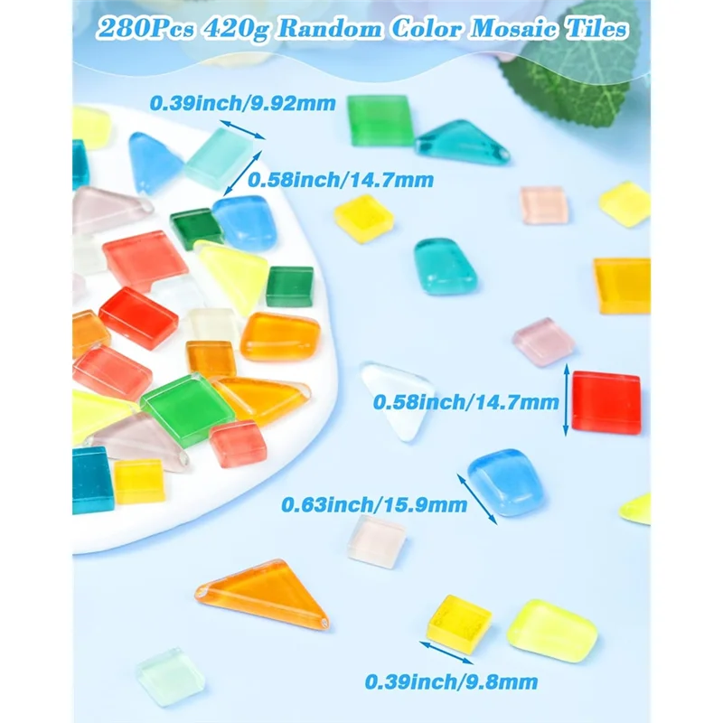 

ABKO-Набор мозаичного стекла-разноцветная крошечная мозаичная плитка оптом, смешанная форма, нестандартные стеклянные кусочки для поделок для искусства, украшения
