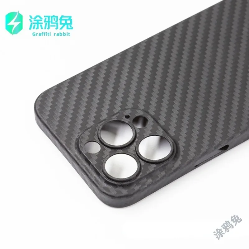 Carbon fiber phone case pp cover case for iPhone 15 14 13 Pro max mini ultra thin 0.4 mm