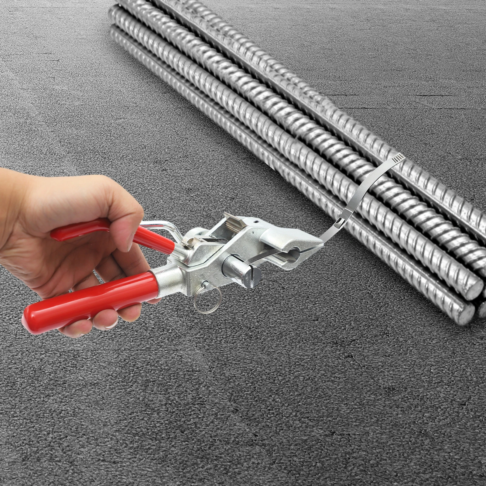 Stainless Steel Cable Tie Pliers, Manual Strapping Tool for Stainless Steel Cable Ties, Banding Tool Ratchet Tensioner& Cutter