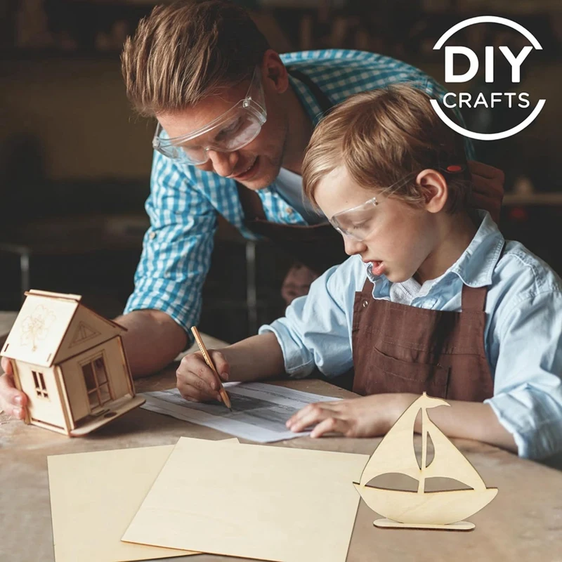 Доска из липы, фанера из липы, доска из гладкой древесины для лазерной резки, DIY Строительная модель 30x30x0, 3 см