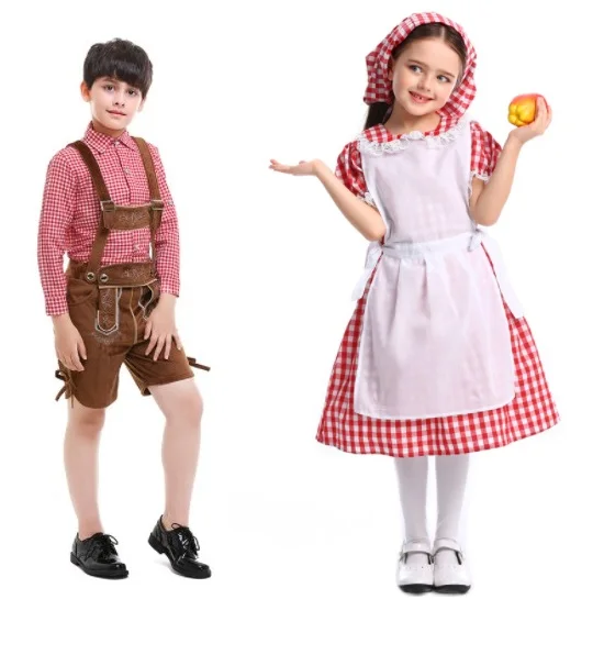 Roupa Tradicional Sul-Americana Infantil: Fantasia Étnica de Fazendeiro(a) para Apresentação de Palco, Traje para Crianças e ...