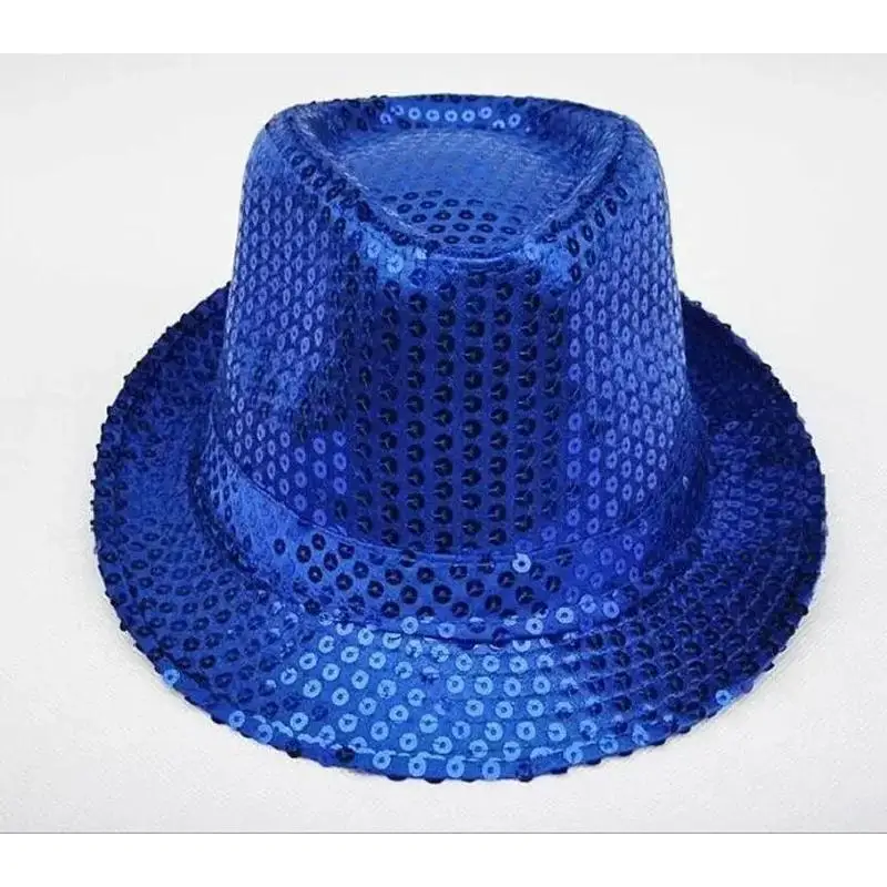 Festival Party Reflective Hat Stage Performance Dress Up Glitter Hip-hop Hat Children's Dance Jazz Performance Hat Top Hat