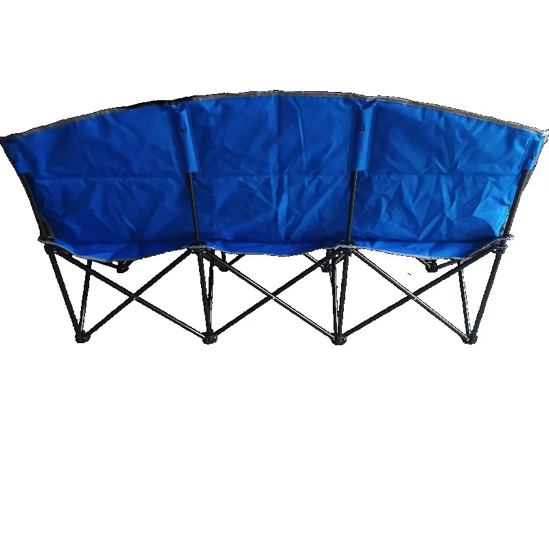 كرسي قابل للطي للتخييم في الهواء الطلق متعدد الأشخاص مكون من 3 مقاعد قابل للطي للتخييم على الشاطئ #5