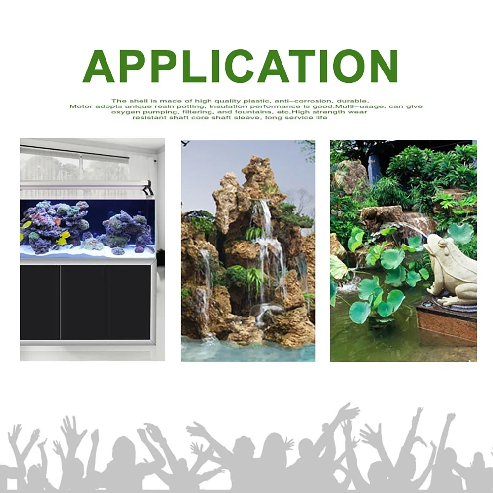 500—3000L/H Ultra-Quiet Intelligent Fish Pond Aquarium Water Pump 220-240V 50Hz Fish Tank Fountain Water Fountain Pump Filter - Image 6