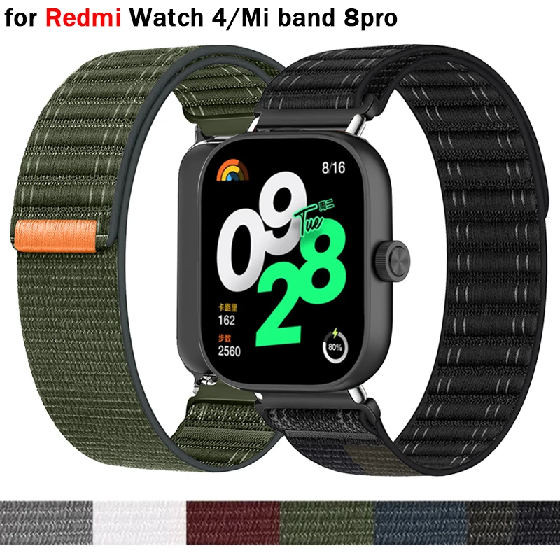 

Ремешок нейлоновый для Xiaomi Mi Band 8 Pro / Redmi Watch 4, Воздухопроницаемый сменный Браслет, аксессуары для наручных часов