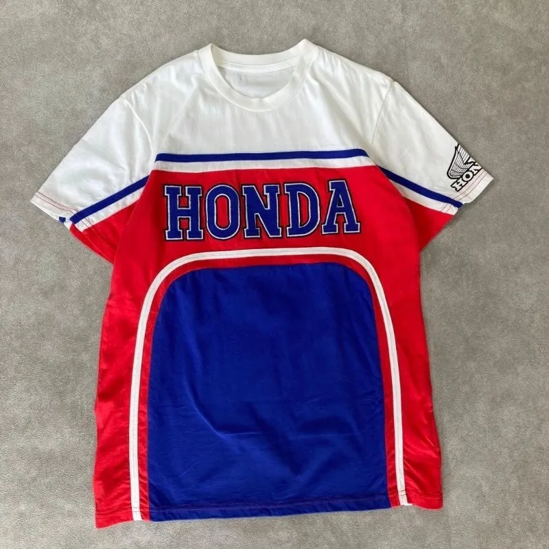 2026 Men T-shirt H onda Racing Team Surrounding T-shirt Sports Fitness Outdoor Activities Leisure Daily Trendy Short Sleeve