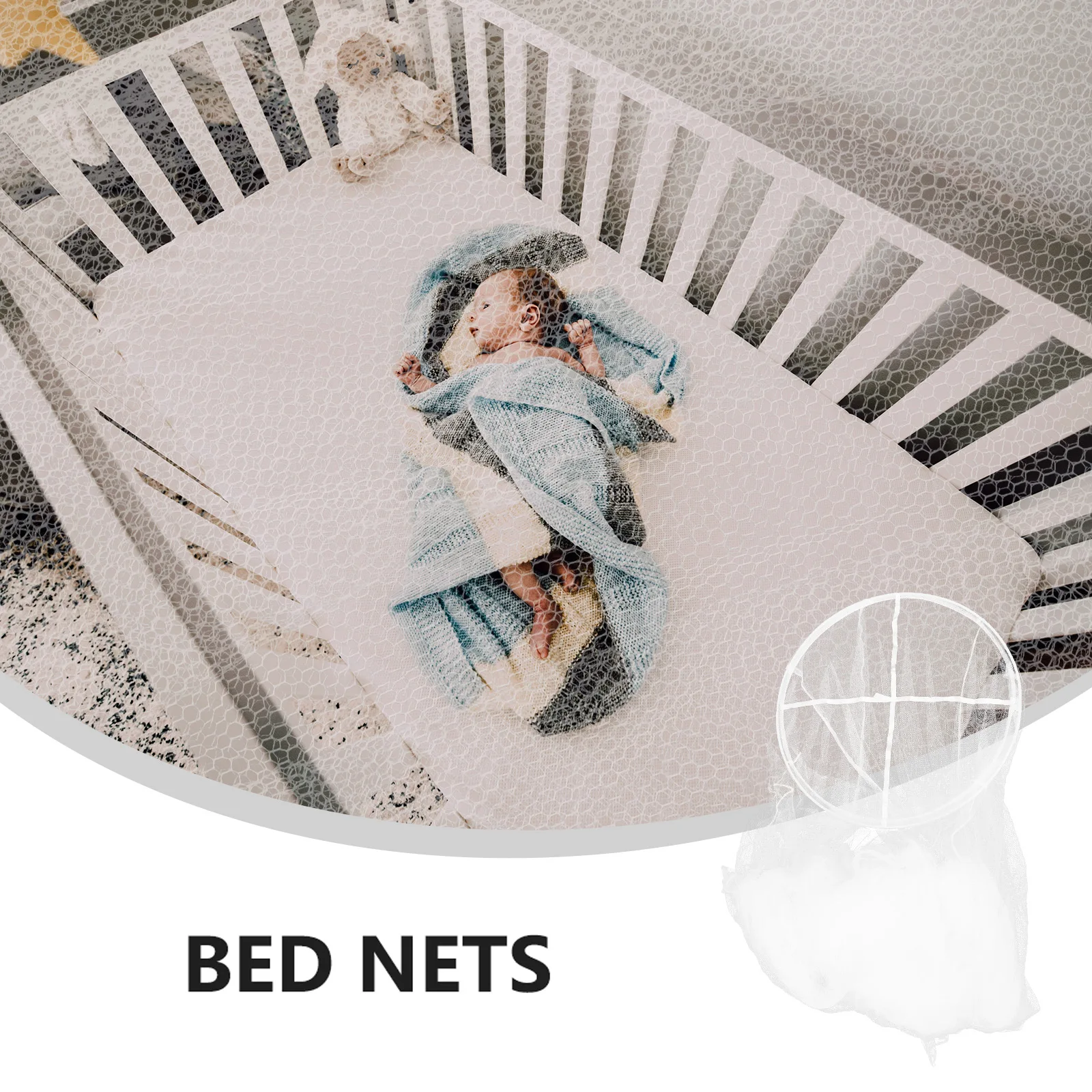 

Crib Mosquito Net 150X80Cm White Easy Install Ceiling Hanging Mesh For Cribs Playpens Toddler Beds Bed Canopy Netting 25