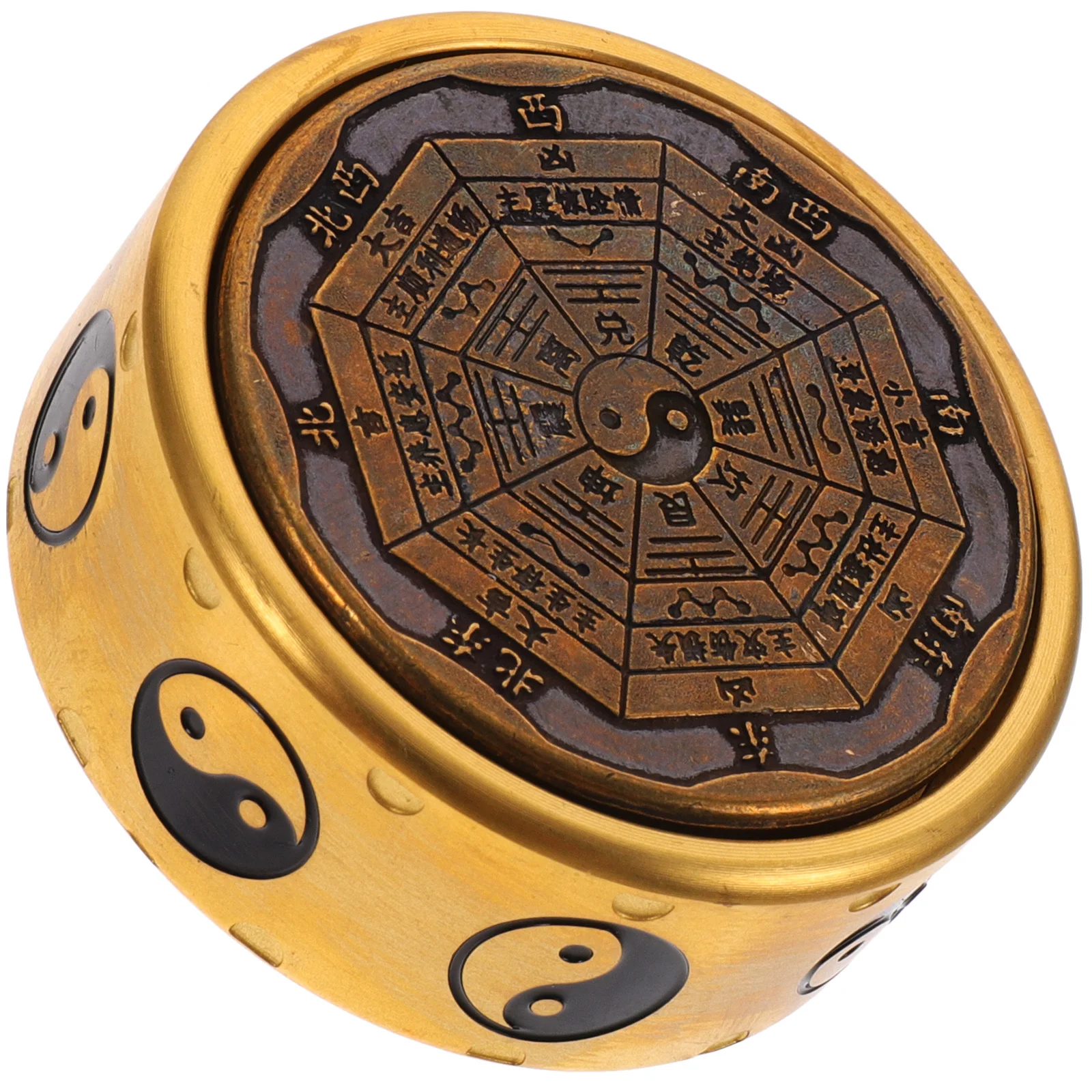 Giroscopio da dito leggero in ottone a otto diagrammi, antistress, in metallo, per adulti e bambini