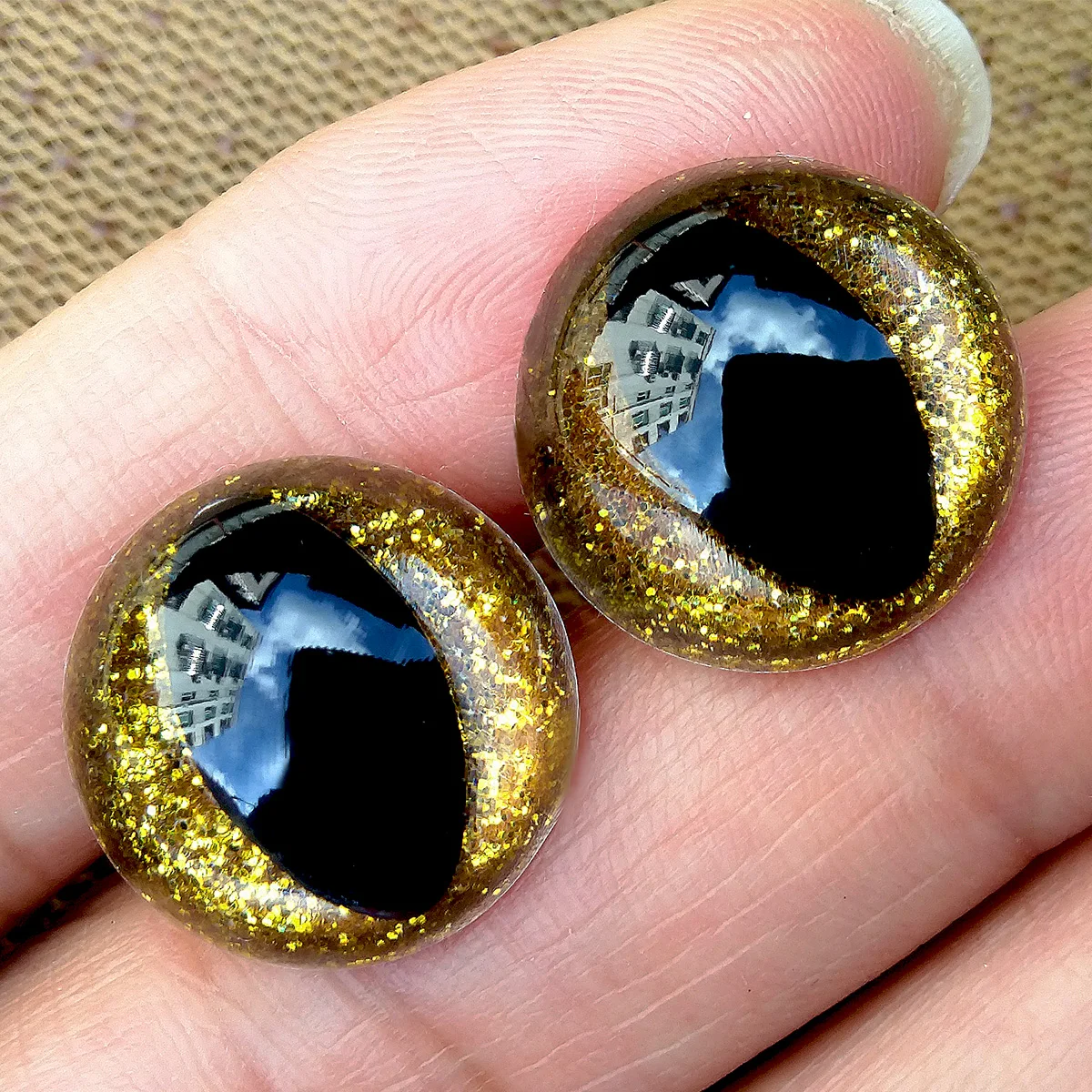 20 stücke 3D Kunststoff Glitter Katze Augen Sicherheit Augen Für Häkeln Spielzeug Puppe Plüsch Spielzeug Puppe Augen Für Amigurumi Diy 12/15/16/18/20/24mm – Detail 7