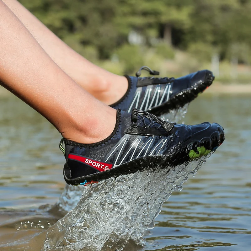 Sapatos de secagem rápida para homens e mulheres, meia aquática descalça para praia, natação, piscina de rio, lago, caminhada, caiaque, surf, adulto