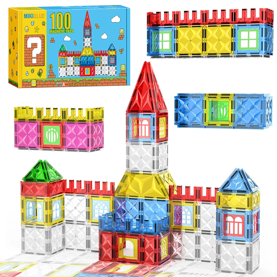 Magnetic Building Blocks Kids Toy, Magnetic Tiles for kids, Toddler Magnetic Building Blocks Toys