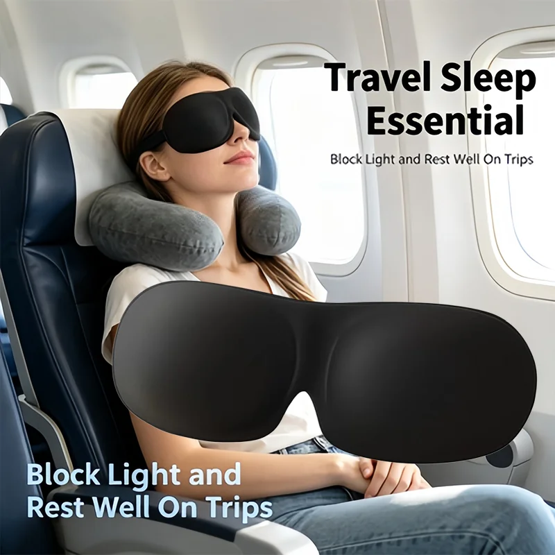 3D Sleep Mask Blindfold Sleeping Aid Soft Memory Foam Eye Mask for Sleeping Travel Light Slaapmasker Eye Cover Lightweight Style
