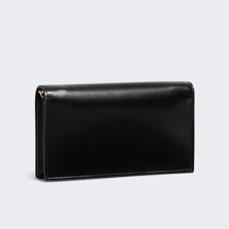 Luxury Keyhole Clutch Women 2026 Trend Fashion Elegant Party Wedding Bridal Purse New Black Faux Leather Gold Chain Shoulder Bag view 3